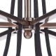 Ceiling Lights - Scroll - Transparent Glass with Copper 6 Light Centre Fitting Dar-SCR0664 - Scroll - Transparent Glass with Copper 6 Light Centre Fitting