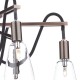 Ceiling Lights - Scroll - Transparent Glass with Copper 6 Light Centre Fitting Dar-SCR0664 - Scroll - Transparent Glass with Copper 6 Light Centre Fitting