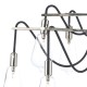 Ceiling Lights - Scroll - Transparent Glass with Polish Nickel 10 Light Centre Fitting Dar-SCR2338 - Scroll - Transparent Glass with Polish Nickel 10 Light Centre Fitting