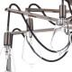 Ceiling Lights - Scroll - Transparent Glass with Copper 10 Light Centre Fitting Dar-SCR2364 - Scroll - Transparent Glass with Copper 10 Light Centre Fitting