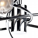 Seattle - Polished Chrome 8 Light Centre Fitting with Sculptured Glass Seattle - Polished Chrome 8 Light Centre Fitting with Sculptured Glass