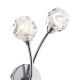 Dar-SEA0946 - Seattle - Sculptured Glass with Satin Chrome Twin Wall Lamp