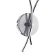 Dar-SEA0946 - Seattle - Sculptured Glass with Satin Chrome Twin Wall Lamp