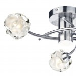 Seattle - Satin Chrome 3 Light Centre Fitting with Sculptured Glass Seattle - Satin Chrome 3 Light Centre Fitting with Sculptured Glass