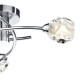 Dar-SEA5346 - Seattle - Sculptured Glass with Satin Chrome 3 Light Centre Fitting