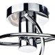 Dar-SEA5350 - Seattle - Sculptured Glass with Polish Chrome 3 Light Centre Fitting