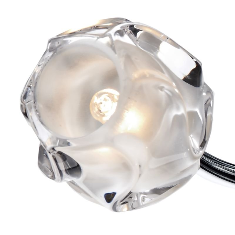 Dar-SEA5350 - Seattle - Sculptured Glass with Polish Chrome 3 Light Centre Fitting