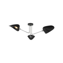 Sebastian - Matt Black & Chrome 3 Light Semi Flush Sebastian - Matt Black & Chrome 3 Light Semi Flush
