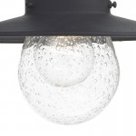 Sedgewick - Outdoor Black Wall Lamp with Seeded Glass