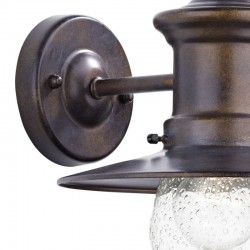 Sedgewick - Outdoor Bronze Wall Lamp with Seeded Glass