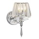 Crystal & Acrylic - Selina - Crystal Shade with Polished Chrome Single Wall Lamp Dar-SEL0750 - Selina - Crystal Shade with Polished Chrome Single Wall Lamp