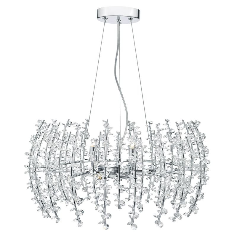 Crystal & Acrylic - Sestina - Decorative Rods And Crystal Beads 6 Light Pendant Dar-SES0650 - Sestina - Decorative Rods And Crystal Beads 6 Light Pendant