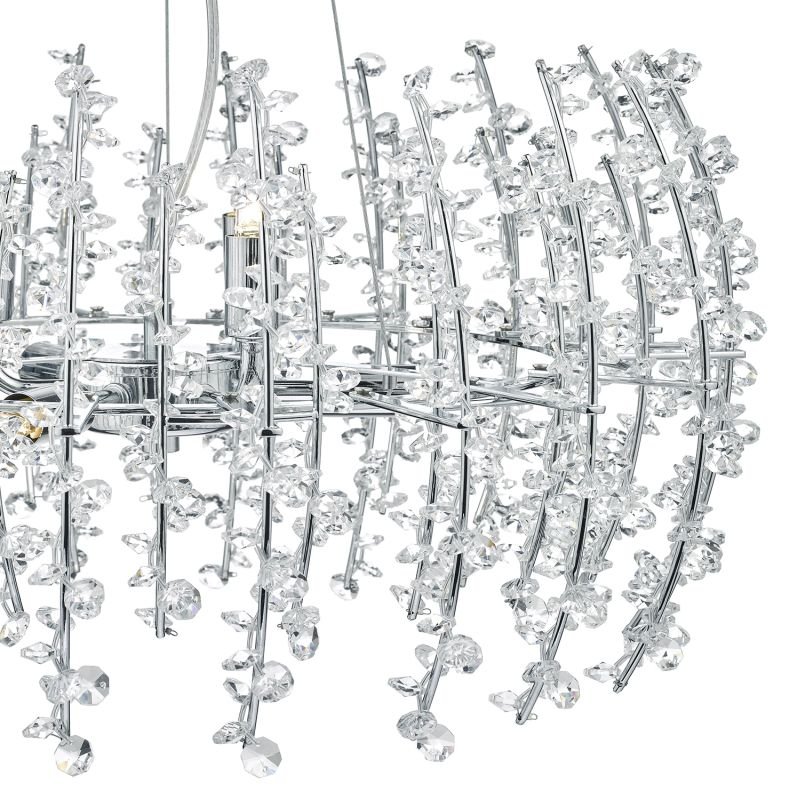 Crystal & Acrylic - Sestina - Decorative Rods And Crystal Beads 6 Light Pendant Dar-SES0650 - Sestina - Decorative Rods And Crystal Beads 6 Light Pendant