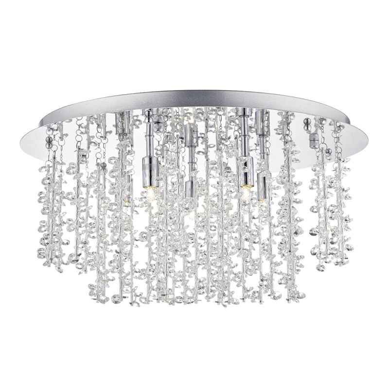Ceiling Lights - Sestina - Decorative Rods And Crystal Beads 5 Light Ceiling Lamp Dar-SES5350 - Sestina - Decorative Rods And Crystal Beads 5 Light Ceiling Lamp