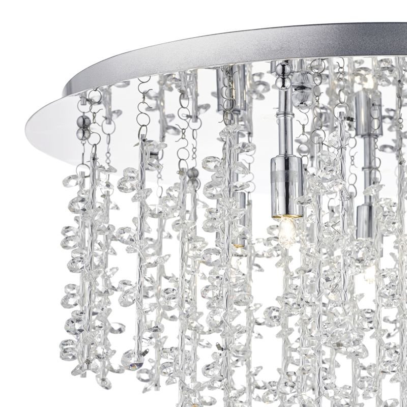 Ceiling Lights - Sestina - Decorative Rods And Crystal Beads 5 Light Ceiling Lamp Dar-SES5350 - Sestina - Decorative Rods And Crystal Beads 5 Light Ceiling Lamp
