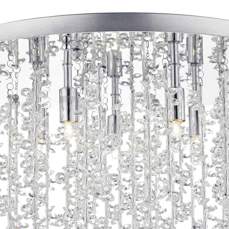 Ceiling Lights - Sestina - Decorative Rods And Crystal Beads 5 Light Ceiling Lamp Dar-SES5350 - Sestina - Decorative Rods And Crystal Beads 5 Light Ceiling Lamp