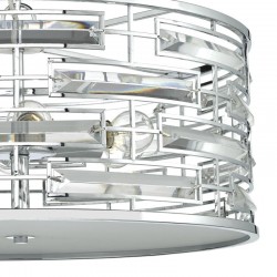 Seville - Polished Chrome 6 Light Pendant with Crystal 