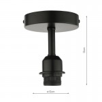 Accessory - Matt Black Semi Flush Bracket E27 Accessory - Matt Black Semi Flush Bracket E27