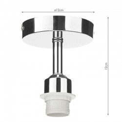 Accessory - Polished Chrome Semi Flush Bracket E27 Accessory - Polished Chrome Semi Flush Bracket E27