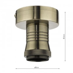 Accessory - Antique Brass Semi Flush Bracket E27 Accessory - Antique Brass Semi Flush Bracket E27