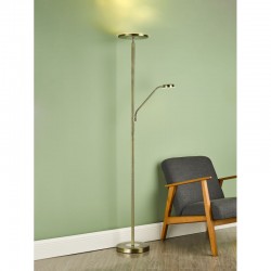Shelby - Antique Brass Mother & Child LED Floor Lamp