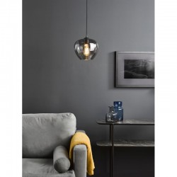 Shilah - Black Pendant with Smoked Glass Shilah - Black Pendant with Smoked Glass