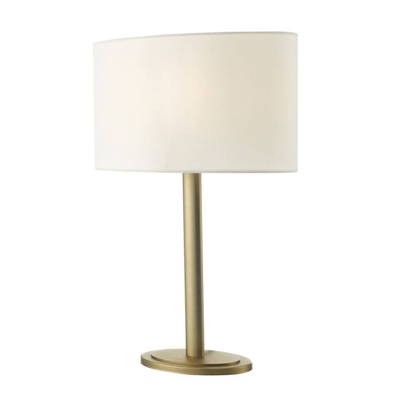 Table & Floor Lamp - Shubert - Ivory Shade with Satin Bronze Table Lamp Dar-SHU4263 - Shubert - Ivory Shade with Satin Bronze Table Lamp
