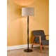 Dar-SIE4922-PYR1839 - Sierra - Grey Linen Shade & Black Wood Floor Lamp