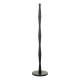 Dar-SIE4922-PYR1839 - Sierra - Grey Linen Shade & Black Wood Floor Lamp