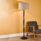 Dar-SIE4922 - Sierra - Base Only - Satin Black Wooden Floor Lamp