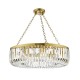 Dar-SIG0835 - Sigourney - Satin Gold 8 Light Chandelier with Crystal