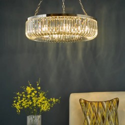 Sigourney - Polished Nickel 8 Light Chandelier with Crystal