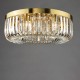 Dar-SIG6435 - Sigourney - Satin Gold 6 Light Flush with Crystal