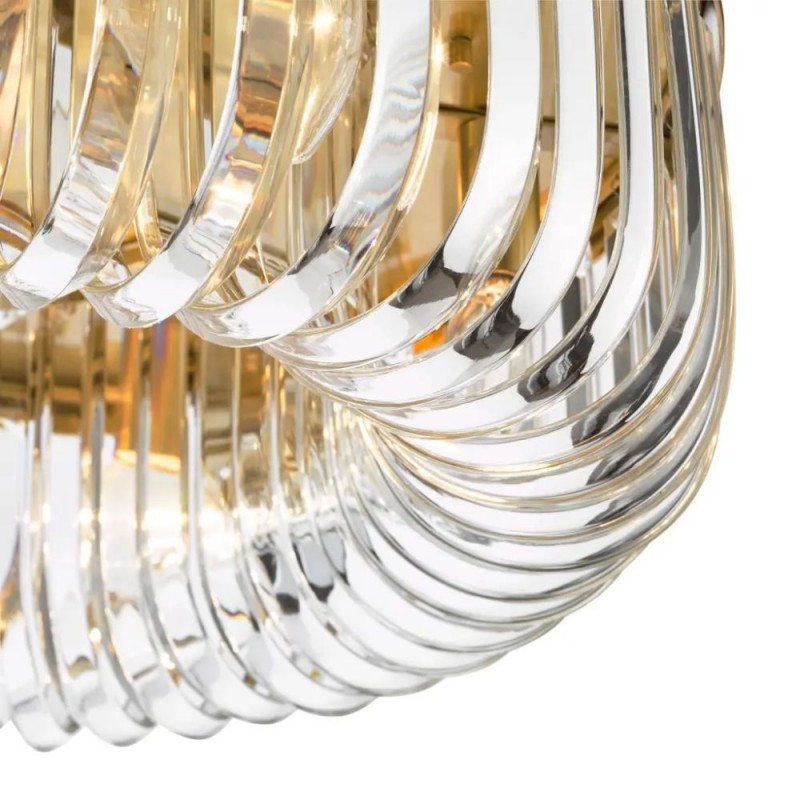 Dar-SIG6435 - Sigourney - Satin Gold 6 Light Flush with Crystal