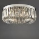 Dar-SIG6438 - Sigourney - Polished Nickel 6 Light Flush with Crystal