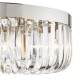 Dar-SIG6438 - Sigourney - Polished Nickel 6 Light Flush with Crystal