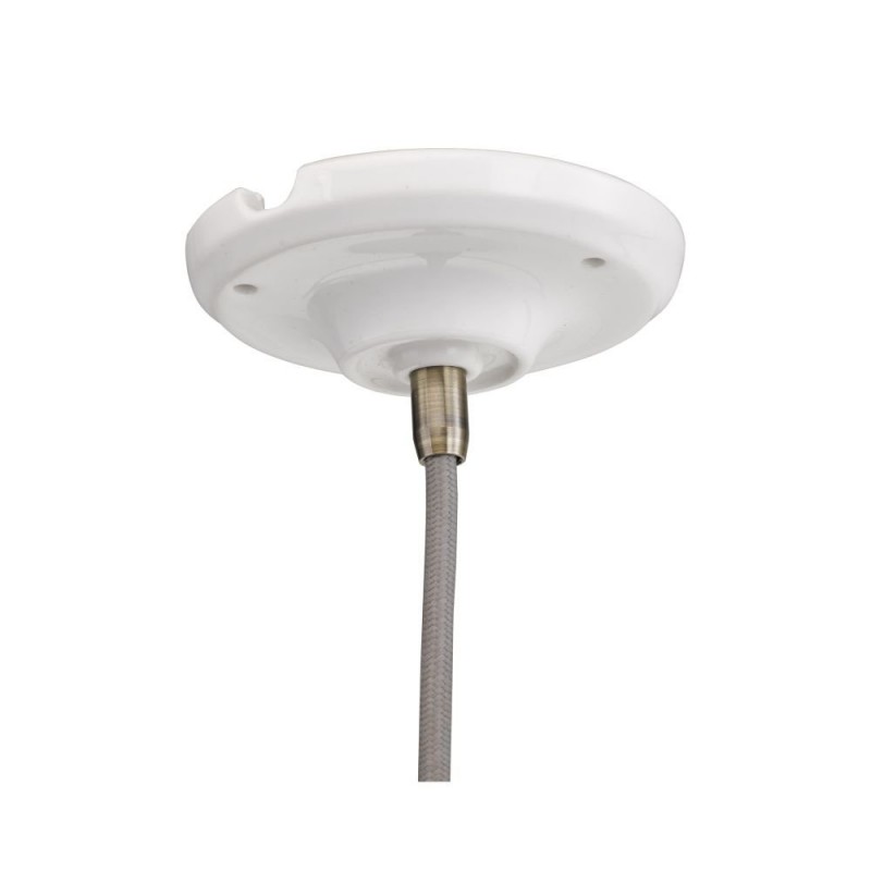 Ceiling Lights - Sika - White Ceramic & Antique Brass Single Pendant Dar-SIK012 - Sika - White Ceramic & Antique Brass Single Pendant