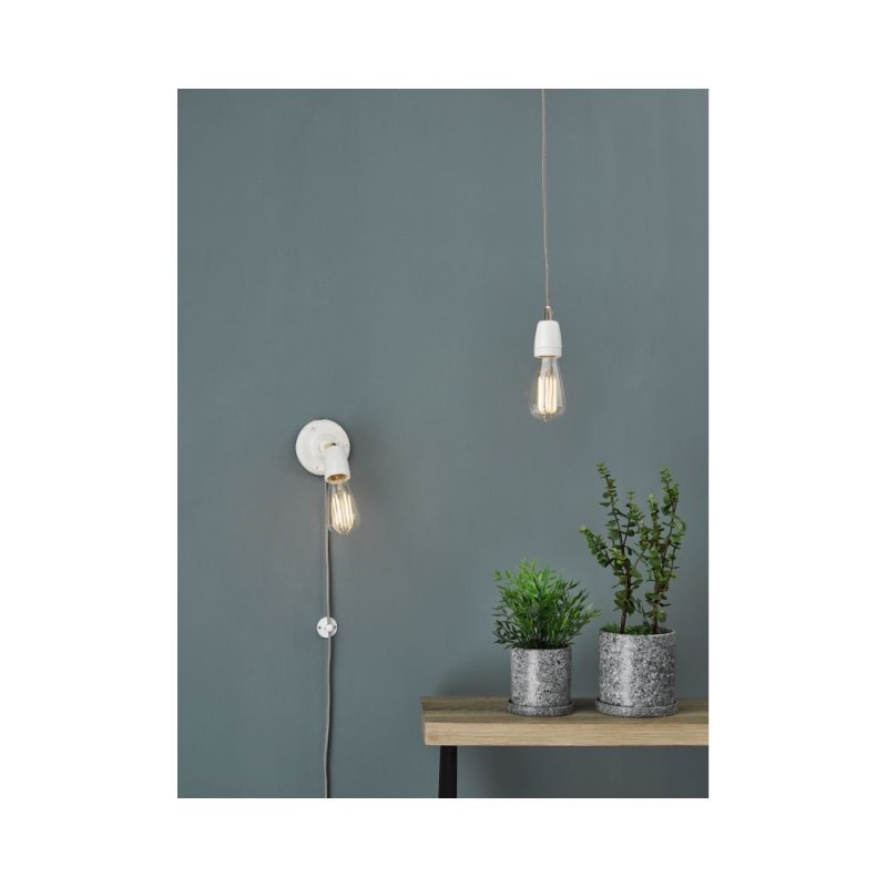 Ceiling Lights - Sika - White Ceramic & Antique Brass Single Pendant Dar-SIK012 - Sika - White Ceramic & Antique Brass Single Pendant