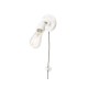 Wall Lights - Sika - White Ceramic & Antique Brass Wall Lamp Dar-SIK072 - Sika - White Ceramic & Antique Brass Wall Lamp