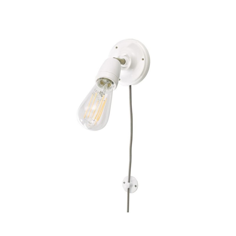 Wall Lights - Sika - White Ceramic & Antique Brass Wall Lamp Dar-SIK072 - Sika - White Ceramic & Antique Brass Wall Lamp