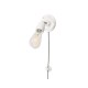Wall Lights - Sika - White Ceramic & Antique Brass Wall Lamp Dar-SIK072 - Sika - White Ceramic & Antique Brass Wall Lamp