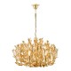 Dar-SIL1335 - Silvius - Antique Gold Leaf 9 Light Centre Fitting