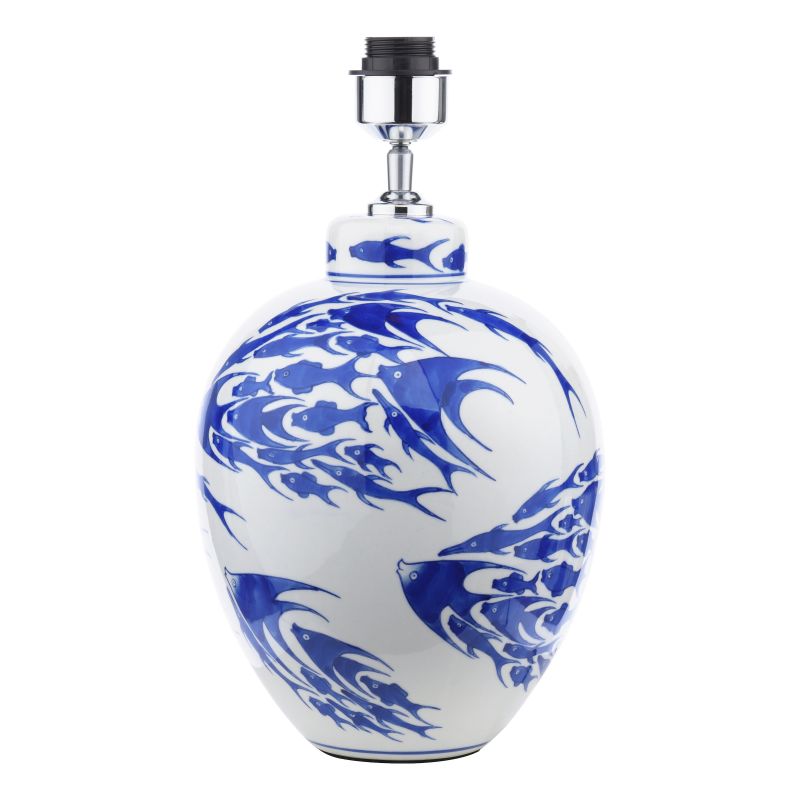 Dar-SIM4223 - Simone - Base Only - Blue & White Hand Painted Table Lamp