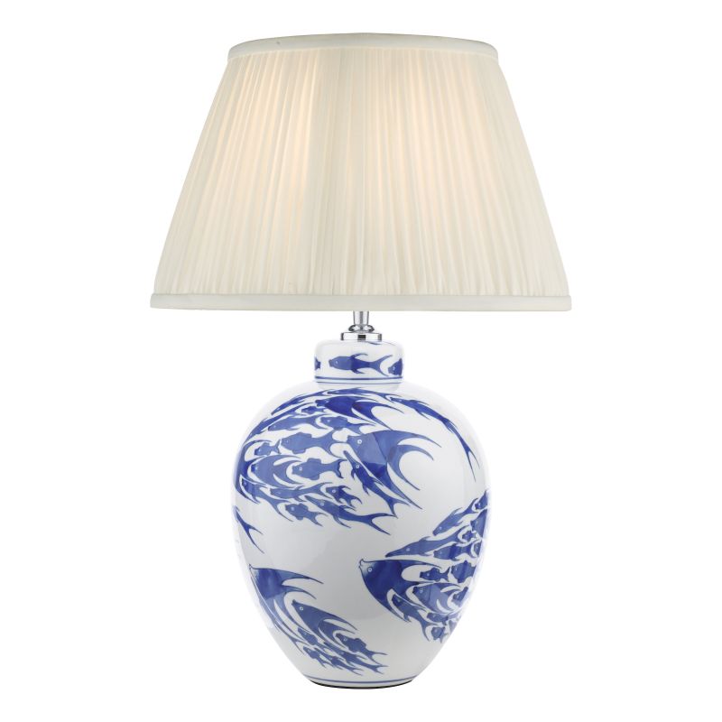 Dar-SIM4223 - Simone - Base Only - Blue & White Hand Painted Table Lamp