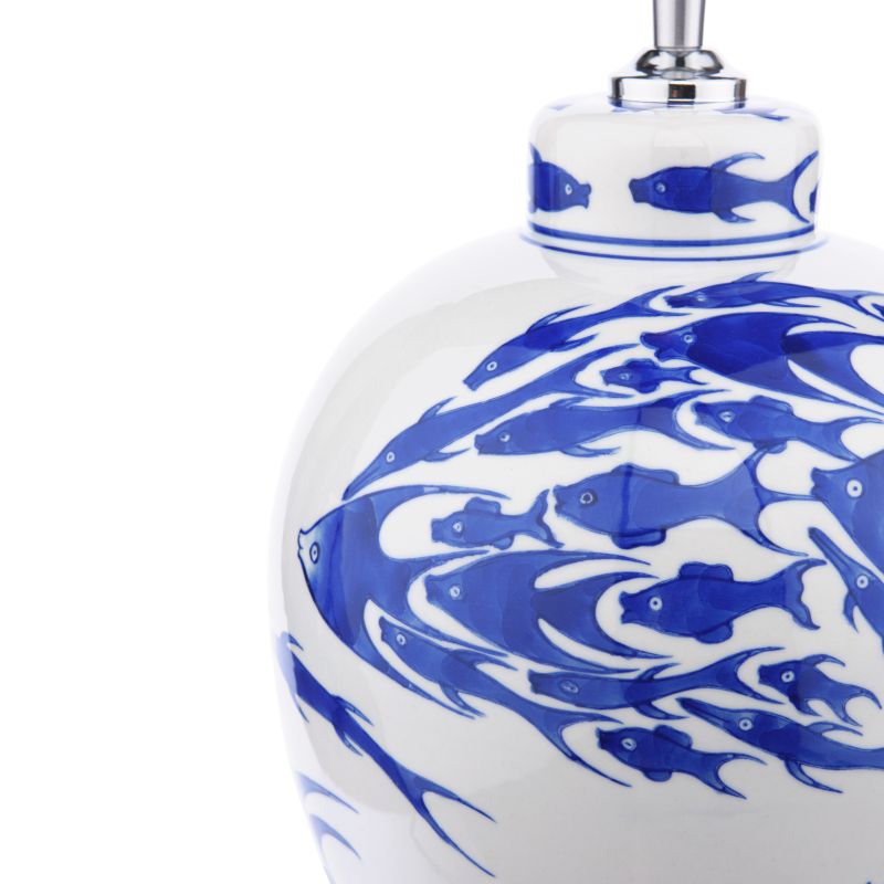 Dar-SIM4223 - Simone - Base Only - Blue & White Hand Painted Table Lamp