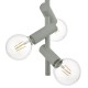 Ceiling Lights - Sion - Soft Grey 3 Light Centre Fitting Dar-SIO0339 - Sion - Soft Grey 3 Light Centre Fitting