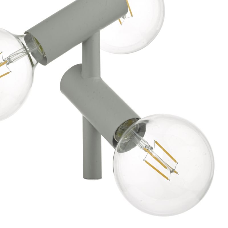Ceiling Lights - Sion - Soft Grey 3 Light Centre Fitting Dar-SIO0339 - Sion - Soft Grey 3 Light Centre Fitting
