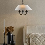 Sivan - Black 3 Light Centre Fitting with White Shade Sivan - Black 3 Light Centre Fitting with White Shade