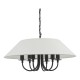 Dar-SIV0622 - Sivan - Black 6 Light Centre Fitting with White Shade