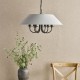 Dar-SIV0622 - Sivan - Black 6 Light Centre Fitting with White Shade